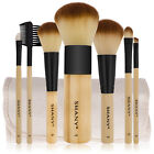 SHANY Pure Bamboo Brush Set - Vegan Brushes With Premium Synthetic Hair &  Pouch