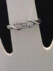 Sterling Silver Ring Solitaire Diamond 925 Engagement Ring Size 7
