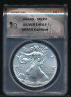 2020 W American Silver Eagle Dollar $1 MS 70 ANACS Graded Coin (A96) GCF