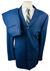 Ermenegildo Zegna Mens 44L Blue Italy Soft Wool 2 Piece Suit With Pants 36x32