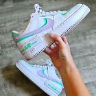 Womens Nike Air Force 1 Low Shadow White Green Lilac Pastel size 8