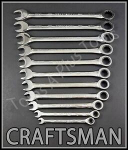 CRAFTSMAN TOOLS 11pc FULL POLISH 72 Tooth METRIC MM Ratcheting Box Wrench set