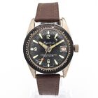 Vintage Majestime Diver Stainless Steel Men's Hand Wind Watch 36mm FOR REPAIR