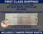 CHEVY CHEVROLET DOOR TAG DATA SERIAL NUMBER PLATE (BLANK) USA (For: 1973 Nova)
