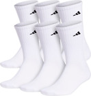 Adidas Men's Athletic Cushioned Crew Socks Arch Compression Secure Fit (6-Pair)