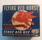 New ListingVtg. Flying Red Horse First Aid Kit Mobilgas Mobiloil Metal Box RARE w/items