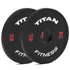 Titan Fitness 2.5 KG Pair Black Change Fractional Weight Plates, Rubber Coated