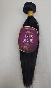 1pc tres jolie remy-YW- yaki- 12 inch color 1B human hair/BLACK/WEAVING