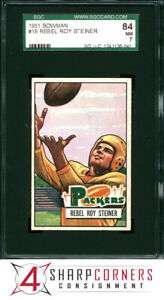 1951 BOWMAN #16 REBEL ROY STEINER RC PACKERS SGC 84 NM 7 F1000469 -041