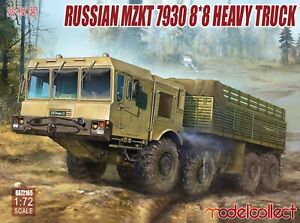 ModelCollect MZKT 7930 8x8 Heavy Truck Russian Army 1:72 Model Kit. 72165