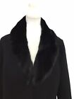 Jacques Vert Coat Wool 10% Cashmere Fur Collar Size 16 Ec Fit 14-16 Away 22.2-28