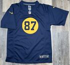 Nike Jordy Nelson #87 NFL Football Green Bay Acme Packers Jersey Youth XL Blue