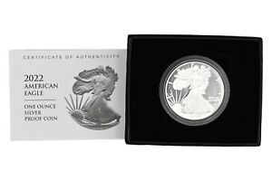 2022-W $1 AMERICAN SILVER EAGLE TYPE 2 .999 FINE SILVER US PROOF COIN OGP