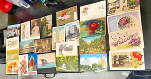 Vintage lot of postcards ~ 50 Random Postcards from the 1800s to 00s - Historic