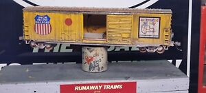 HO Atlas? 50' Boxcar Union Pacific weathered With Load Metal Wheels