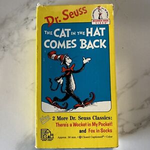 Dr. Seuss - The Cat in the Hat Comes Back ! 1989 VHS! VINTAGE CARTOON! KIDS VHS