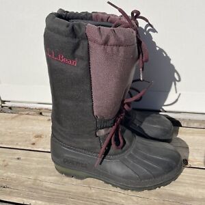 LL Bean Winter Boots Lace Up Womens 7 Baffin Snow Insulated Lined