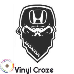 Punisher Skull JDM Racing Vinyl Car Window Decal for Honda Civic Vtec Si Accord