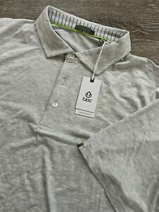 NEW $78 Tasc Performance Stretch Polo Shirt Gray Short Sleeve XXL Microair Cloud