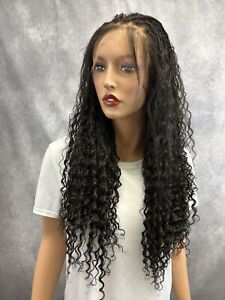 Braided Wigs Curly HD Full Lace Wig 22 Inch Human Hair With  Baby Hair