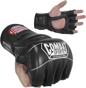 Combat Sports Pro 5oz FG3S MMA Grappling Gloves All Black Sz Youth Medium