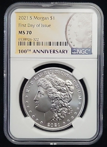 2021 S Morgan Silver Dollar NGC MS70 | FLAWLESS FDOI FDI First Day of Issue