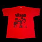 The Who Band 2XL Red T-Shirt Roger Daltrey Pete Townshend Keith Moon Entwistle