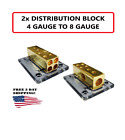 Car Audio Distribution Block Amplifier (2) 4 Gauge In (4) 8 Gauge No Fuse Power