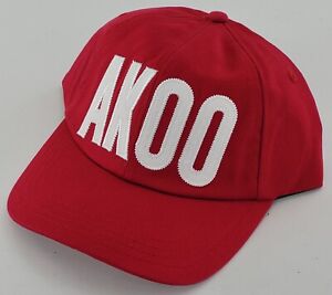 MENS 100% AUTHENTIC AKOO STRAPBACK DAD HAT RED