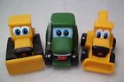 ERTL John Deere Tractor Dozer Backhoe Toddler Baby Chunky Soft Plastic Toy Lot
