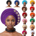 African Women Hijab Cap Aso Oke Headtie Auto Gele Head Wrap Hat Headwear Turban