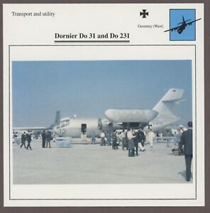 Dornier Do 31 and Do 231  Warplanes Military Aircraft Edito Service Card Germany