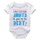 Funny Aunt Bodysuit Kids Shirt Outfit Humor Auntie God Made Aunts Gave me Best