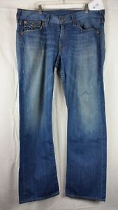 True Religion Straight Jeans 38x33 Made In USA Excellent Condition