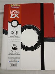 Pokemon Pokeball Pro-Binder EX Premium Leatherette Ultra Pro Album 85316 NEW '17