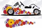 Daisy flowers motorcycle go kart race car truck semi vinyl graphic decal