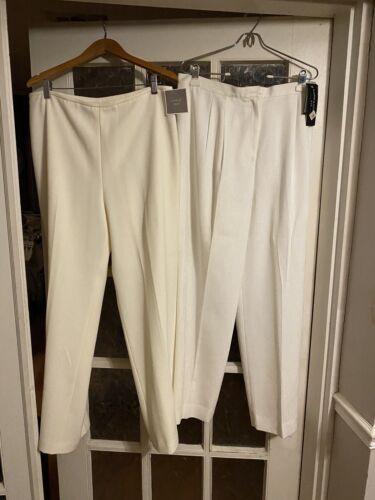 Kasper & Company ASL silk Luster Pants & Sag Harbor Ivory Pants Size 16