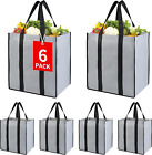 6Pk Collapsible Kitchen Reusable Grocery Bags, the Utility Tote Bag Bulk, Large