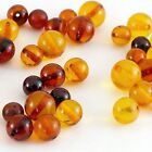Amber Loose Beads, Genuine Vintage Round Baltic Amber Beads, Lot of 5.0g