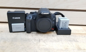 Canon EOS Rebel T1i 15.1MP Digital SLR Camera w/ 2 chargers, 3 batteries NO LENS