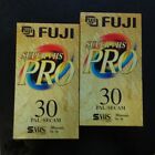 2 S-VHS Video Cassette Tapes FUJI Super Pro 30 minutes SE-30 New & Sealed
