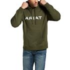 Ariat® Men's Vertical Flag Brine Olive Hoodie 10033229