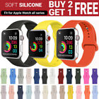 for Apple Watch Band Silicone Strap 2 3 4 5 6 7 8 9 SE Sport 38/40/41/42/44/45mm