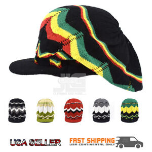 Jamaica Hat Reggae Rasta Peak Slouchy Crown Marley Dread Lock Cotton Tam NEW