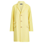 $598 Polo Ralph Lauren Womens Wool Sunfish Yellow Pea Coat Peacoat Jacket NWT