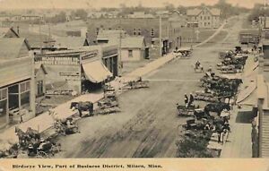 A Bird's Eye View Of The Business District, Milaca, Minnesota MN 1914