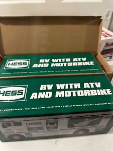 Hess 2018 Toy Truck - RV with ATV and Motorbike  Lights Loading Ramp New Other