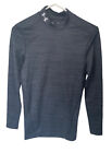 Under Armour Mens Cold Gear Compression Mock Neck Shirt Gray Size Small