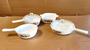 Vintage Corning Ware Spice of Life Casserole Set Dish and Lids - Lot of 6