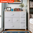 7 Fabric Drawers Dresser Tower Organizer Gray Storage Cabinet Bedroom Premium